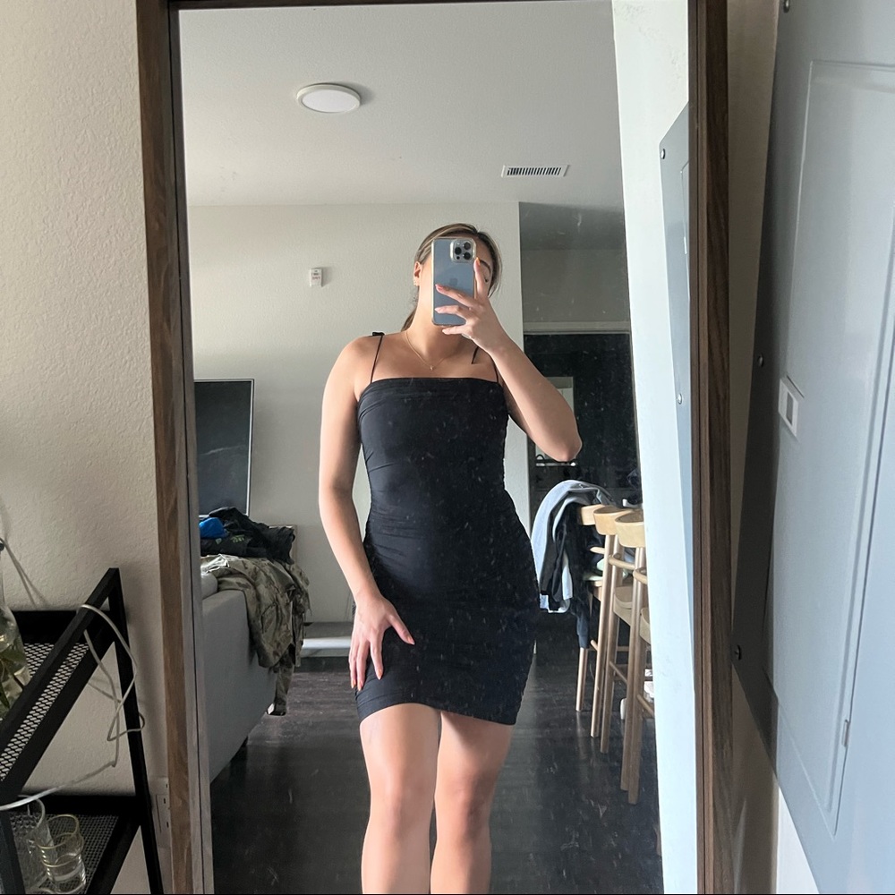 Aritzia Black Ruched Mini